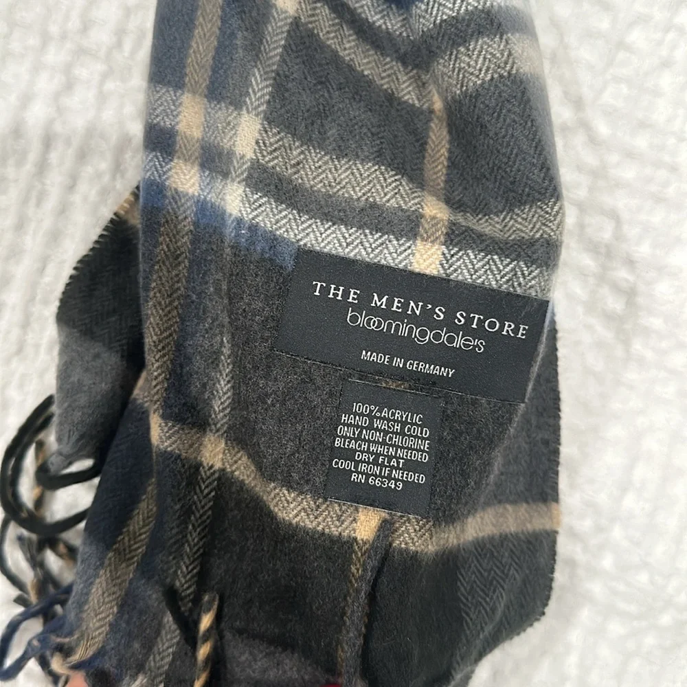 Bloomingdale’s plaid scarf